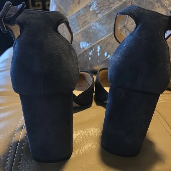 Alex Marie Blue Heels with Ankle Strap - Picture 5 of 9